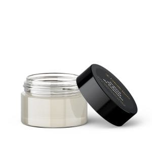 Pot en verre de graisse de chameau Graisse de chameau du Maroc aux cristaux de menthe - 100G avec couvercle noir pour soins de la peau.