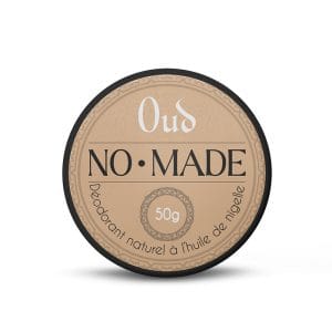 Déodorant naturel 50g NO-MADE huile nigelle boîte aluminium senteur oud ou barbe à papa.